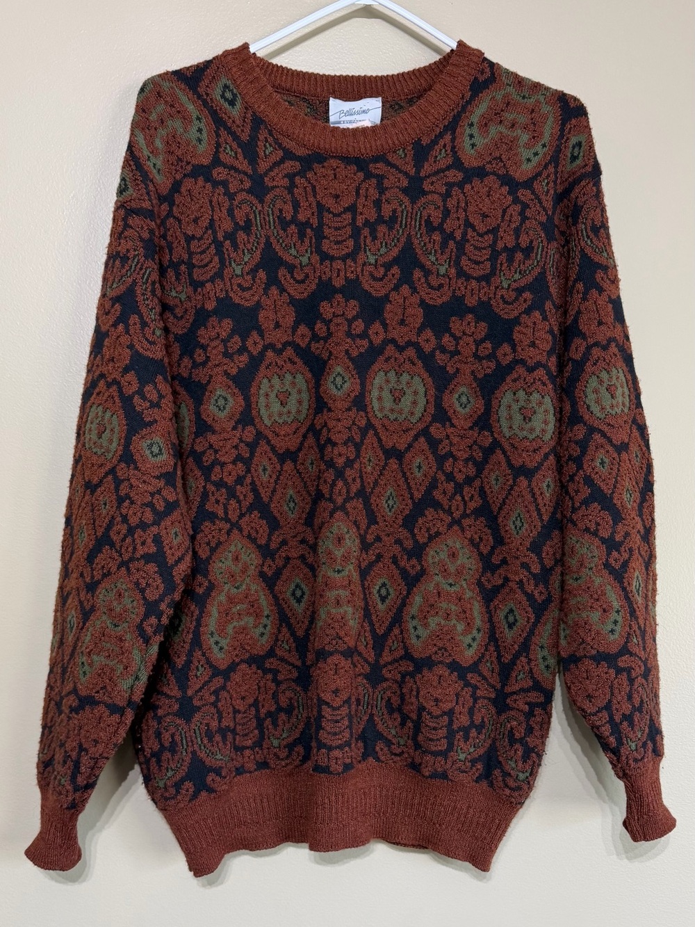 Vintage 90’s Bellissimo Grandpacore Wool & Mohair Blend Crewneck